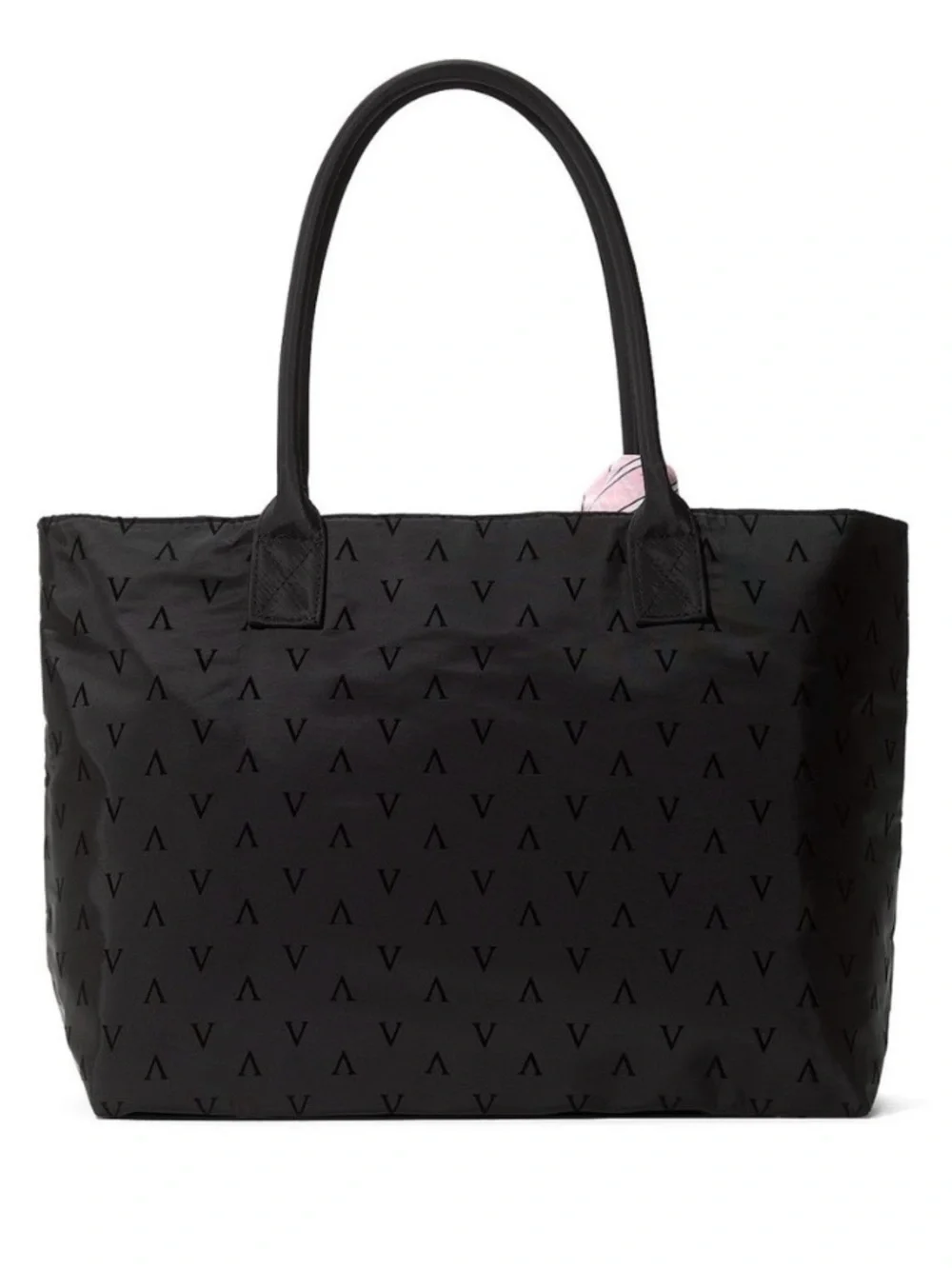 Victoria Secret Black Bag with Pink Scarf NWT - Picture 11 of 13